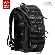 MAXGEAR X7戰(zhàn)術雙肩包男多功能電腦背包軍迷戶外休閑時尚個性旅行 黑色魔蝎迷彩
