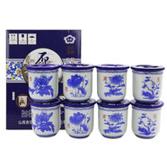 泓譽(yù)山西春夏秋冬景德鎮(zhèn)陶瓷清香型白酒 53度高粱白酒8杯*125ml