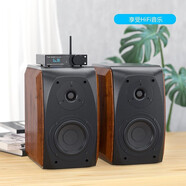 FOSI AUDIO家用揚(yáng)聲器書架箱家庭影院無源音箱高保真hifi重低音復(fù)古小低音炮音箱 深棕色 無音頻線