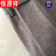 恒源祥冬款歐美復古休閑褲男人字紋羊毛呢九分小西褲卷邊長(cháng)褲粗花呢直筒 咖啡色長(cháng)褲 29