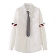 BMOI炮姐穿搭2025夏季套裝襯衫領(lǐng)帶百褶裙學(xué)生高腰顯瘦學(xué)院風(fēng)女jk制服 長(zhǎng)-袖襯衣【單件配領(lǐng)帶】 XL【高品質(zhì)】