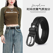 卡帝樂(lè )鱷魚(yú)（CARTELO）女士皮帶簡(jiǎn)約腰帶休閑褲帶頭層牛皮百搭時(shí)尚細款禮物送女友