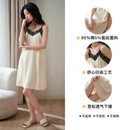 小情歌 棉質(zhì)吊帶睡裙女夏季少女連衣裙性感女生睡衣孕婦寬松休閑家居服 BLM40747女裙 L 女/身高160-165 體重100-120