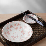 美濃燒（Mino Yaki） 日本進(jìn)口櫻花陶瓷餐具組合簡(jiǎn)約唯美隔熱防燙米飯碗家用面碗餐盤(pán) 3.5英寸味碟【10*3.5cm】
