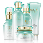 優(yōu)資萊（UZERO）優(yōu)資萊水漾護(hù)膚套盒組合潔面柔膚水乳液 優(yōu)資萊白茶 潔面+水+乳+精華+面霜