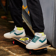 普尼男女款春夏款情侶滑板鞋低幫拼接休閑耐磨Atop運動(dòng)休閑板鞋13M1AT 白色/藍綠色（男） 37