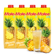 瑪麗（MALEE）泰國進口果汁飲料 菠蘿汁 大瓶聚會餐飲裝飲品1L*4瓶