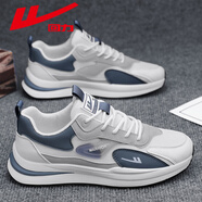 回力男鞋休閑運動(dòng)鞋2025秋冬季新款男士潮流百搭阿甘鞋子 白/藍 41