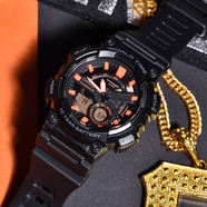 卡西歐（CASIO）男表  學(xué)生運(yùn)動(dòng)手表 多功能雙顯電子表 防水夜光石英表 夜光指針AEQ-110W-1A2