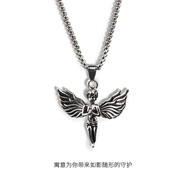 飛花   ins原宿風(fēng)嘻哈復古吊墜個(gè)性項鏈男潮飾品七夕生日禮物 天使項鏈 1條