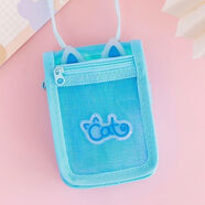 多功能卡包校訊通手機保護殼公交卡套飯卡校園卡保護小學(xué)生零錢(qián)包 三層加厚炫彩藍-(可放校訊通) 1個(gè)