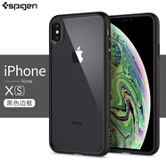 SPIGEN新款保險杠iPhoneXs max手機殼防摔透明XS/X保護套蘋果XR全包硅膠邊框軟殼 蘋果X/XS黑色