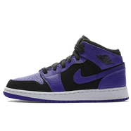耐克（NIKE）【極速發(fā)貨】 Air Jordan 1 mid 青少年/女子中邦休閑籃球鞋 554725-051黑紫40 40