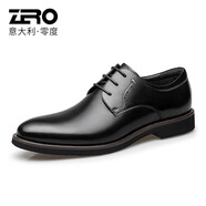 零度正裝鞋 皮鞋男士商務(wù)休閑鞋男舒適經(jīng)典德比皮鞋子 黑色 44