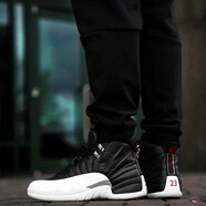 耐克（NIKE）AIR JORDAN 12 AJ12 喬12男子籃球鞋 130690 CT8013 黑白 銀扣CT8013-006 42.5