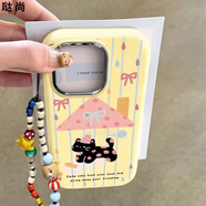 噠尚適用小米13手機(jī)殼紅米note14波點(diǎn)貓K70金屬鏡框Civi2硅膠軟套11TPRO可愛(ài)卡通K60全包防摔 【黃底房子波點(diǎn)貓+手鏈】 小米11青春版