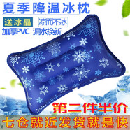 九冠（JiUGUAN） 冰枕降溫水枕頭冰袋水袋退燒降溫水枕頭注水帶凹槽設(shè)計(jì) 深雪花 加大款55*35CM