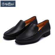 Goldlion/金利來(lái)皮鞋男鞋頭層牛皮平跟純黑色一腳蹬商務(wù)正裝鞋子禮物 黑色-99 38
