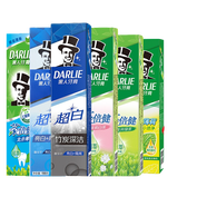 黑人（DARLIE）牙膏牙刷套裝超白小蘇打茶倍健清新去口氣清潔牙齒含氟 超白薄荷茶倍健6支組合裝(90g*6=540g)