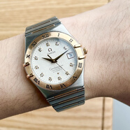【二手99新】歐米茄（OMEGA）男表星座系列18K黃金/精鋼鑲鉆夜光自動機械 二手鐘表瑞士名表手表 35.5mm機械表鑲鉆1304.35.00