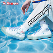 Kappa潮品聯(lián)名情侶男女高幫帆布板鞋新品K09Y5VS84 韓國白/淺玫紅/月巖灰-012 37