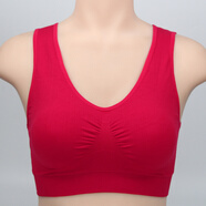 孝大碼中老年人胸罩中年無(wú)鋼圈媽媽內衣女背心式紅色文胸本命年聚攏老人孕婦少女舒適胖mm200斤可穿 紅色 XL(120-135斤)