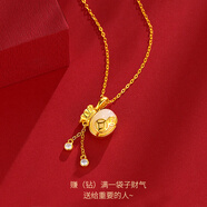 中國黃金配飾耳環(huán)飾品S925項鏈/珍珠吊墜/手鏈/耳釘/配飾七夕情人節(jié)送男/女友老婆節(jié)日禮物 招米福袋和田玉吊墜配925銀鏈220707