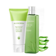 璦露德瑪 蘆薈鮮汁原液保濕滋養修護潤澤舒緩爽膚水 蘆薈原液240ml+祛痘型凝膠80g