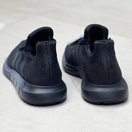 阿迪達斯 （adidas）男鞋女鞋夏新款運動(dòng)鞋三葉草網(wǎng)面透氣輕便跑步鞋休閑鞋B37725 AQ0863/純黑 37