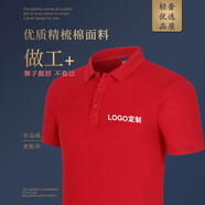 雪姿琴 polo衫定制工作服t恤翻領(lǐng)純色款印logo公司定做男女工衣工裝刺繡 紅色 S