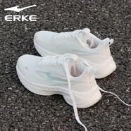鴻星爾克（ERKE）運(yùn)動鞋女2025春輕便氣墊跑鞋緩震減震跑鞋休閑網(wǎng)面女子跑步鞋學(xué)生 微晶白/鈺石綠-3258 36 (230mm)