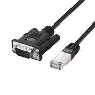 塵土 console連接線 RJ45轉RS232線9針串口DB9轉RJ45網口數據轉換線兼容思科路由器調試線 RJ45轉DB9【公頭】 2米