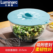 Luminarc法國樂美雅鋼化玻璃碗迪拜進(jìn)口大玻璃盆和面盆打蛋盆烘焙碗沙拉碗 進(jìn)口24cm加厚鋼化盆+硅膠蓋