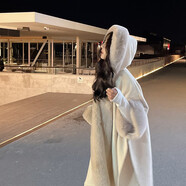 倫希彤 披肩斗篷外套女2022冬季新款設計感慵懶風(fēng)披肩外套 杏色 L（建議115-125斤）