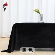 靈蘭中厚金絲絨布料 會(huì)議桌布 絨布婚禮背景布 窗簾布地?cái)偛?250g/m 021#黑色
