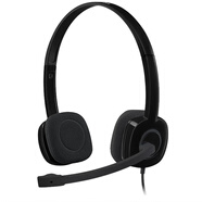 羅技羅技（Logitech）H110/H111/H150/H151 有線耳機耳麥 H151黑 3.5mm單插