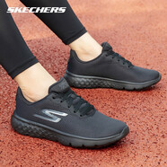 斯凱奇（Skechers）女鞋跑鞋女運動鞋秋季新款女子透氣時尚網(wǎng)面鞋子網(wǎng)鞋 BBK全黑 37