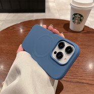 魔杰樂 磁吸液態(tài)適用蘋果16Promax手機殼硅膠iPhone13pro蘋果全包防摔新款高級保護(hù)殼 【牛仔藍(lán)】帶磁吸液態(tài) iPhone15ProMax