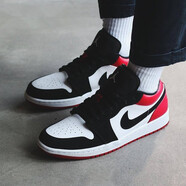 耐克（NIKE）男女鞋Air Jordan 1 Low AJ1低幫運(yùn)動(dòng)板鞋舒適緩震透氣籃球鞋 553558-553560-116 黑腳趾 37.5