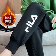 錦彩灣冬天女生褲子加絨加厚冬季學(xué)生高中生初中生的加棉運(yùn)動(dòng)褲寬松小個(gè) 加絨螺口黑褲【大樂(lè)】 XL【120-130斤】