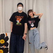 love legend情侶裝短袖t恤半袖夏季套裝一男一女情侶款衣服寬松百搭休閑定制 女黑【尼克狐】 L （建議110-120斤）