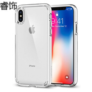 睿飾 蘋果X手機(jī)殼iphoneXR新款全包xsmax四角防摔硅膠氣囊透明保護(hù)殼軟外殼男女適用于 透明殼 蘋果X