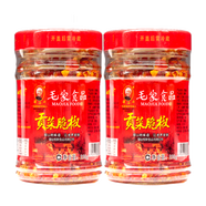 湯媽媽湖南味道毛家食品火焙魚(yú)下飯菜毛家飯店湯媽媽香辣小魚(yú)仔 毛家貢菜脆椒200g*2瓶