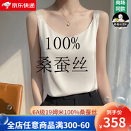 XHUE真絲吊帶背心女西裝內(nèi)搭重磅100%桑蠶絲美背上衣夏小西裝打底衫 香檳色【D38U領(lǐng)】 L（110-120）