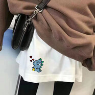 翊尚美屁簾裙百搭下擺打底神器內搭疊穿半身裙遮屁股屁簾子女春季打底裙 小恐龍【春季薄款】 L（120-140斤）