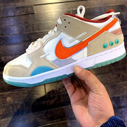 耐克（NIKE）【潮】aj男鞋籃球鞋夏季AirJordan1AJ1板鞋時(shí)尚百搭輕便運(yùn)動(dòng)鞋 DQ4975-181/白橙藍(lán) 42
