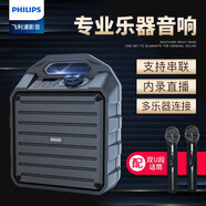 飛利浦（PHILIPS） SD70S專業(yè)樂器音箱自帶聲卡便攜式電吉他音箱廣場(chǎng)舞大功率k歌舞臺(tái)戶外演出音響 黑色 三麥A版：標(biāo)配+無(wú)線麥