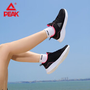 匹克（PEAK）男鞋新款低幫網(wǎng)面減震舒適運動(dòng)鞋 【女款】黑色/熒光玫紅 38