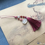 原創(chuàng)手工古風(fēng)玉髓翡翠流蘇扇墜笛墜蕭墜劍穗旗袍壓襟掛件寶石 紫紅色