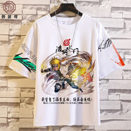 妙優(yōu)可短袖t恤男夏季潮牌火影忍者聯(lián)名動(dòng)漫衣服夏裝半袖寬松大碼ins體恤 (圖5) M